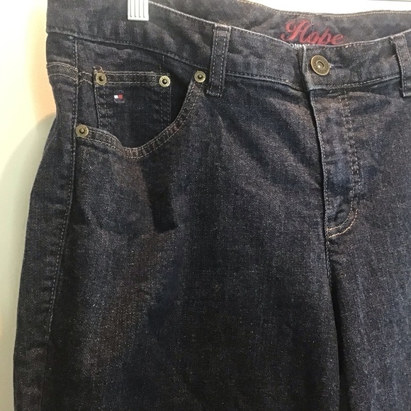 Tommy Hilfiger Dark Wash 5 pocket with logo Hope Jeans, bootcut size 16A - Picture 4 of 10